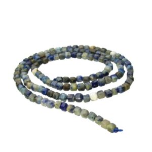 lapis lazuli 3mm faceted cube beads