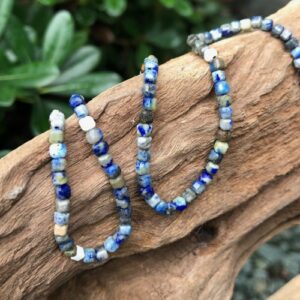 lapis lazuli 3mm faceted cube beads