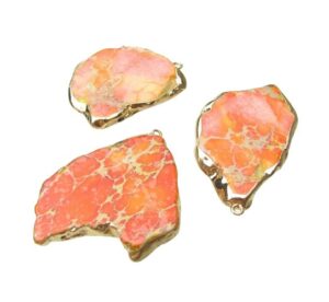 orange impression jasper gemstone pendant