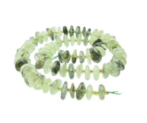 prehnite slice gemstone nugget beads