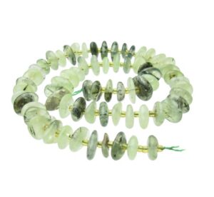 prehnite slice gemstone nugget beads