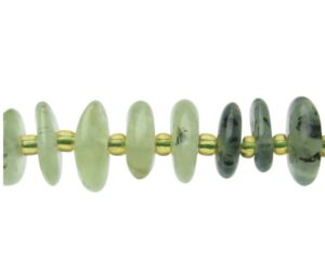 prehnite slice gemstone nugget beads