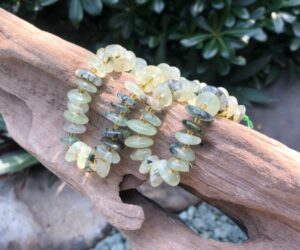 prehnite slice gemstone nugget beads