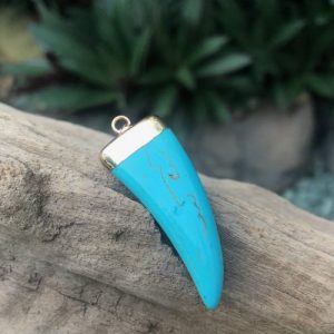 turquoise magnesite drop pendant