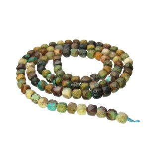 turquoise cube gemstone beads