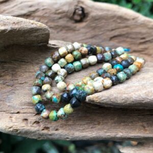 turquoise cube gemstone beads