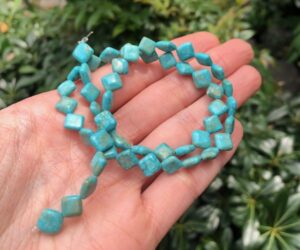 turquoise square shaped beads australia