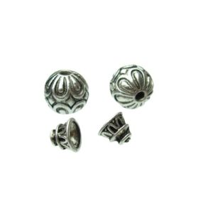 silver guru bead for mala necklace