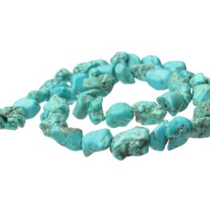 Turquoise Magnesite Very Irregular Small Nugget Beads [strand]