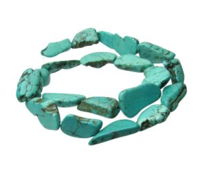 turquoise magnesite slab beads