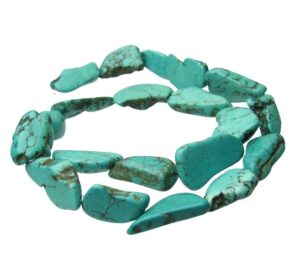 turquoise magnesite slab beads