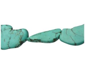 turquoise magnesite slab beads