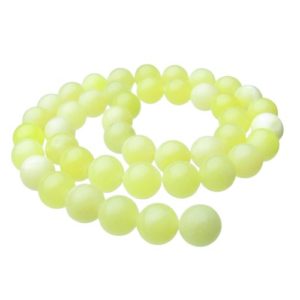 Lemon Jade Gemstone Round Beads - 8mm [strand]