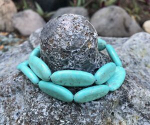 turquoise magnesite gemstone natural oval beads australia