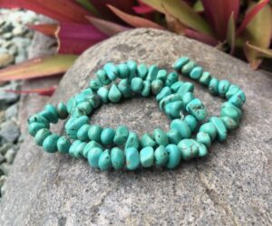 turquoise magnesite nugget gemstone beads