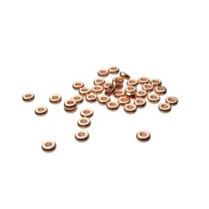 rose gold 4mm wheel beads