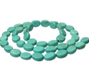 turquoise small oval gemstone beads