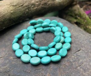 turquoise small oval gemstone beads