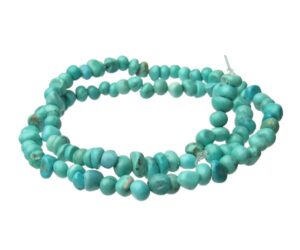 turquoise magnesite nugget gemstone beads