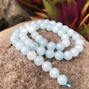 aquamarine gemstone beads natural crystals 8mm