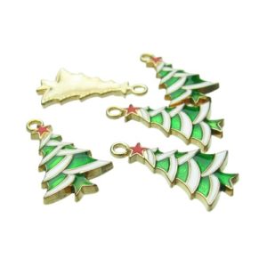 christmas enamel charms