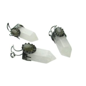clear quartz with labradorite gemstone pendant australia