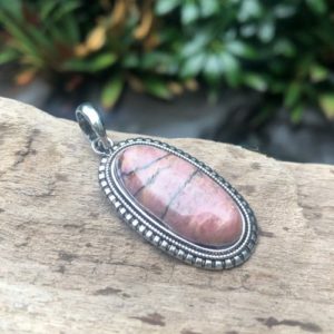 rhodonite natural gemstone pendant australia