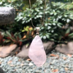 rose quartz gemstone pendant natural crystals australia
