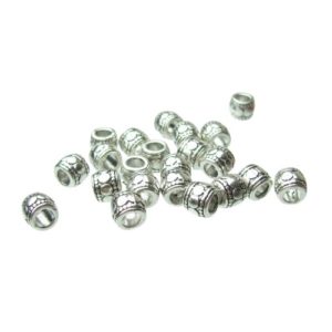silver spotty beads spacer