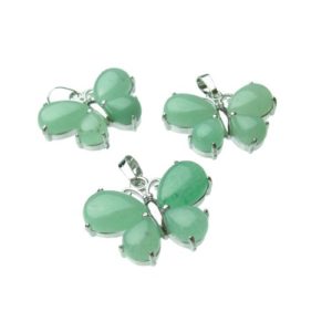 green aventurine butterfly gemstone pendant australia