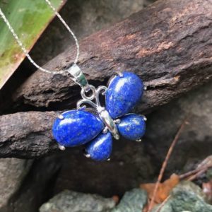 lapis lazuli butterfly pendant