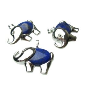 lapis lazuli elephant pendant