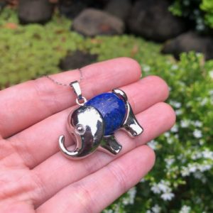 lapis lazuli elephant pendant
