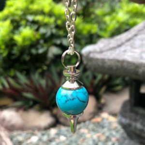 turquoise magnesite pendulum