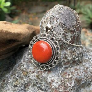 red jasper gemstone pendant