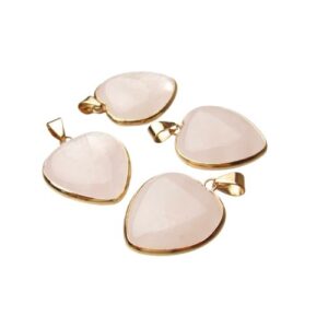 rose quartz heart pendant