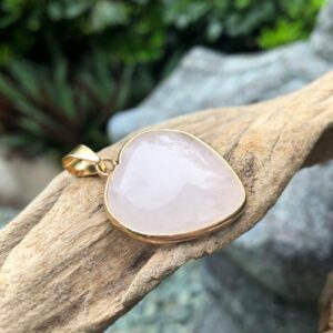 rose quartz heart pendant