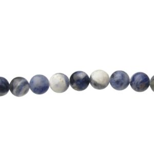 Sodalite (B Grade) Gemstone Round Beads – 6mm [strand]