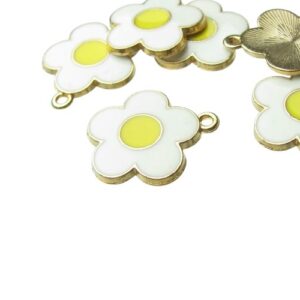 daisy enamel charms
