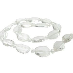 clear quartz faceted nugget gemstone beads
