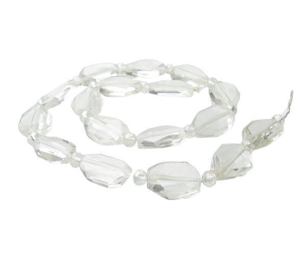 clear quartz faceted nugget gemstone beads
