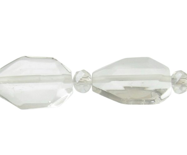 clear quartz faceted nugget gemstone beads