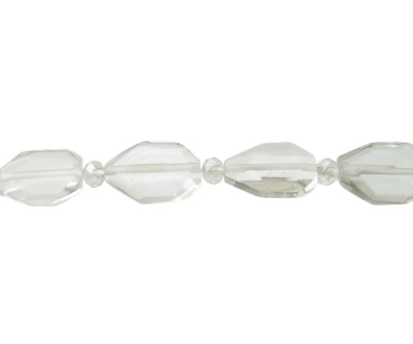 clear quartz faceted nugget gemstone beads