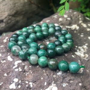 natural green mica fuchsite gemstone beads australia