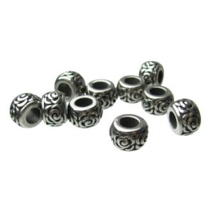 stainless steel large hole rondelle bead