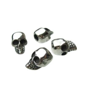 stainless steel large skull beads