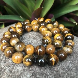 tiger eye gemstone round beads 10mm natural crystals