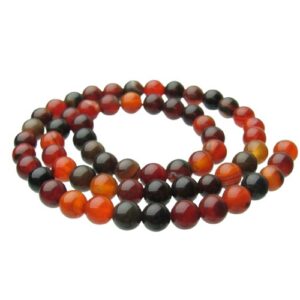 red black agate gemstone round beads 6mm australia
