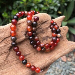 red black agate gemstone round beads 6mm australia
