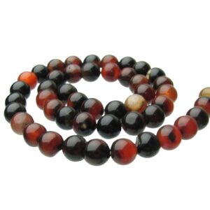 red and black agate 8mm beads Australia